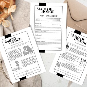 Bride Squad Budget, Bridesmaid What to Expect Info Card Insert, Maid Of Honor Cost Bridal Party, Wedding Cost Canva Template,