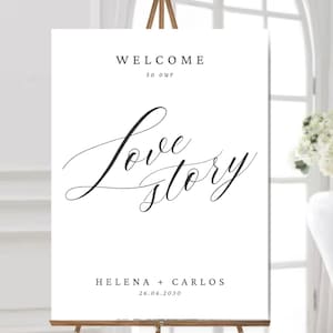 Minimalist Wedding Welcome Sign Template, Welcome to Our Wedding Sign, Editable Signage, Modern, Printable