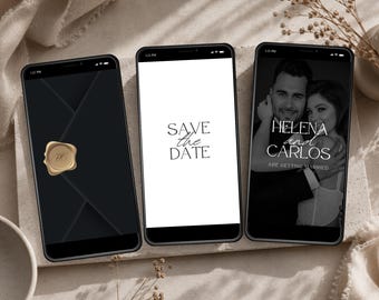 Video Save the Date Template for Wedding Invitations, Save the Date Video Invitation, Digital Save the Date Video Template, Wedding Invites