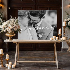 Minimalist Wedding Welcome Sign Template, Welcome to Our Wedding Sign, Editable Signage, Modern, Printable