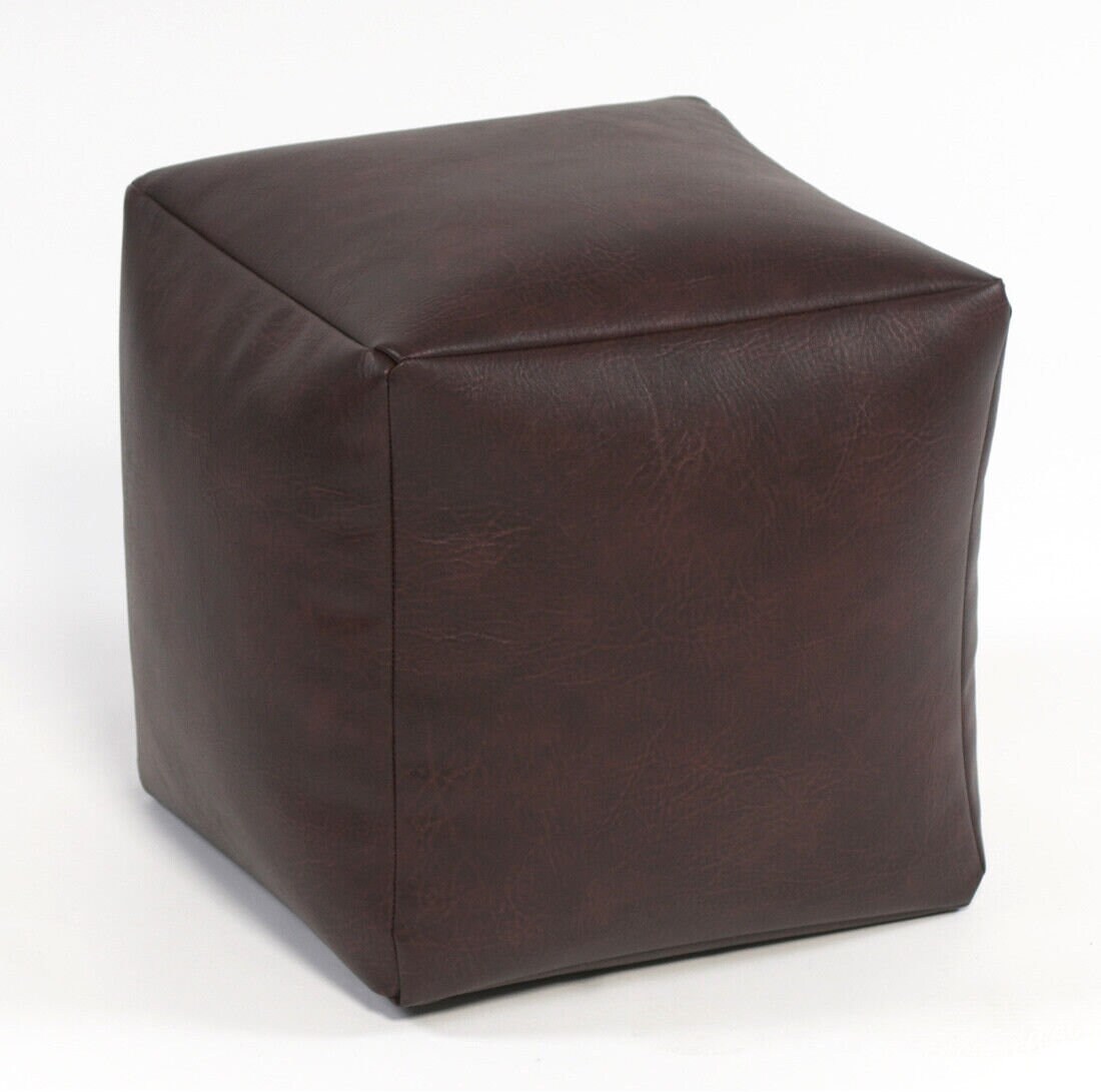 Beanbag Cube Footstool Faux Leather Beanbags Bean Bag Cube Etsy UK