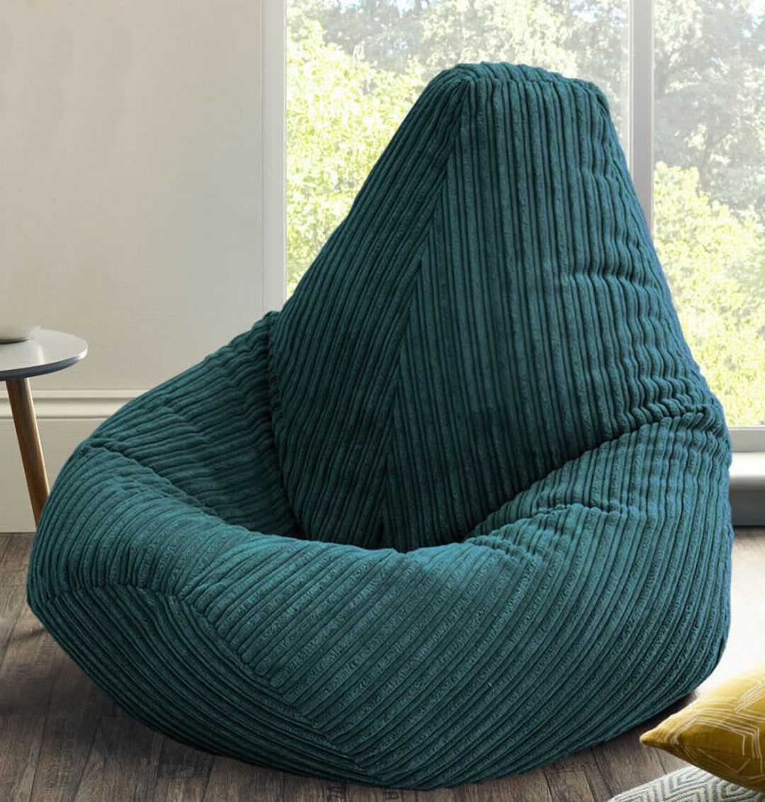 Jumbo Cord Bean Bag Childrens Jumbo Cord Highback Beanbag Chair Ready Filled Etsy UK