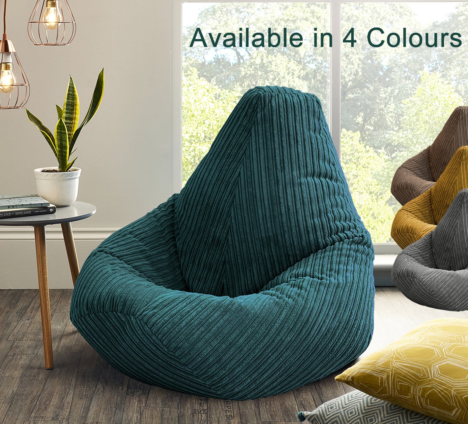 Jumbo Cord Beanbag Chair Large Bean Bag in Plush Jumbo Cord Etsy UK