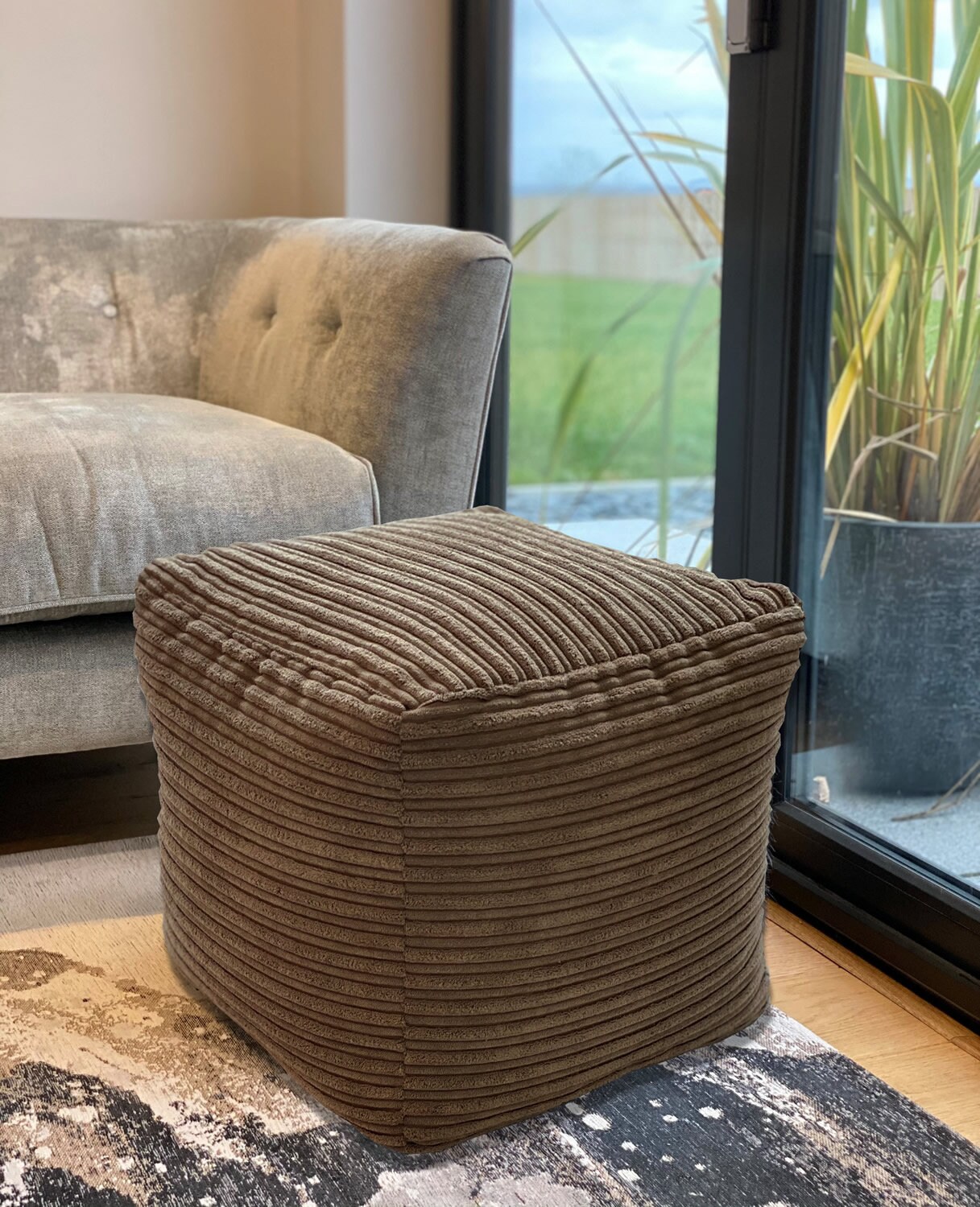 Beanbag Cube Footstool Jumbo Cord Beanbags This Bean Bag Cube Etsy UK