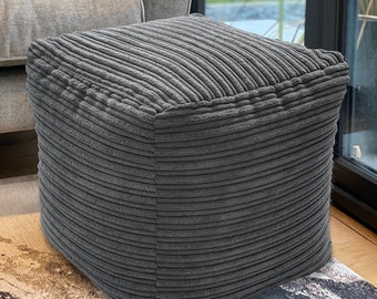 Beanbag Cube Footstool Jumbo cord Beanbags this Bean Bag cube is Ready Filled