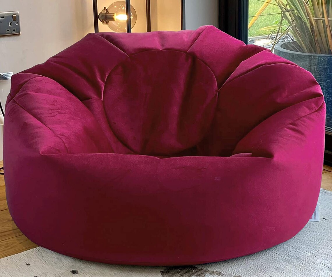 Plush Velvet Beanbag Chair Luxury Bean Bags in Plush Velvet Etsy UK