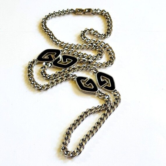 VTG 80年代 ジバンシィ リンクネックレス ロゴ シルバー