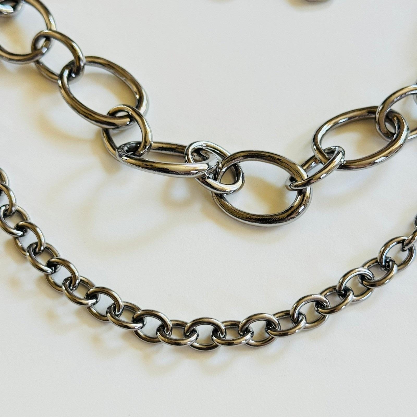 ST. John チェーンベルト ロゴネックレス VTG サイン入り シルバー 