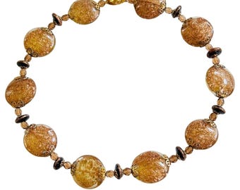 Collier Ancien Murano Années 50 - 2 Rangs Perles De Verre - Occasion - Style Vintage