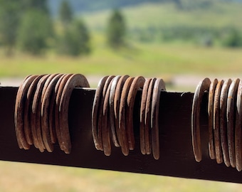 10 Used Horseshoes / STRAIGHT & NO NAILS!  horse shoes  welding supplies  western art  lucky horseshoes  bulk horseshoes  equestrian gift