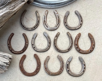 10 Used Horseshoes Size 00 - STRAIGHT & NO Nails  horse shoes welding supplies western art lucky horseshoes  bulk horseshoes equestrian gift