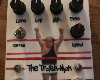 The Trash-man: Hard clipping distortion pedal with blendable octave up