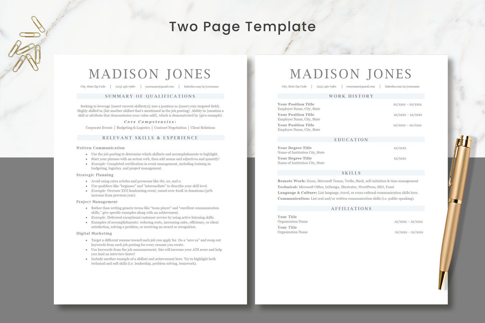 Functional Resume Template for - Il 1588xN.3572589413 7zmo 