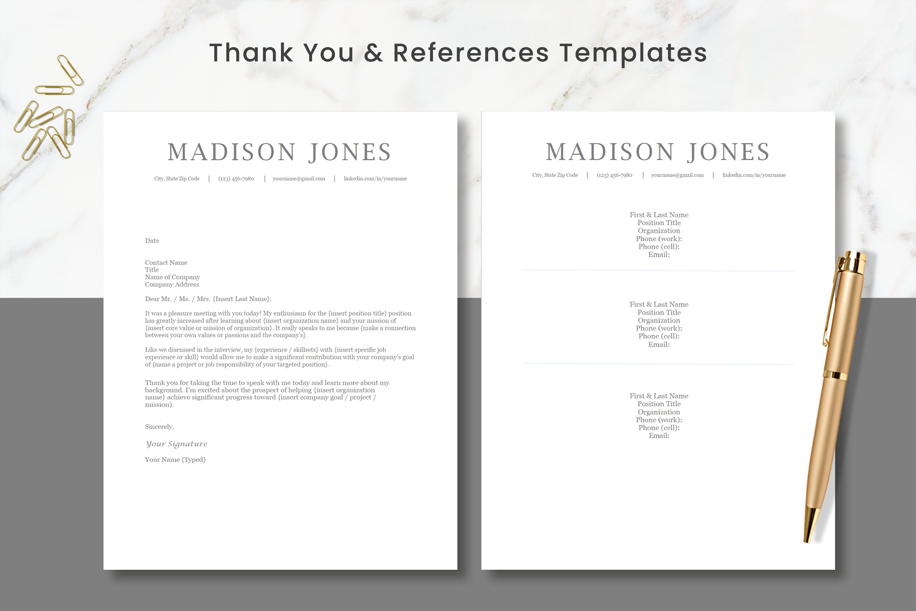 Functional Resume Template for Career Changers - ATS Resume Template ...