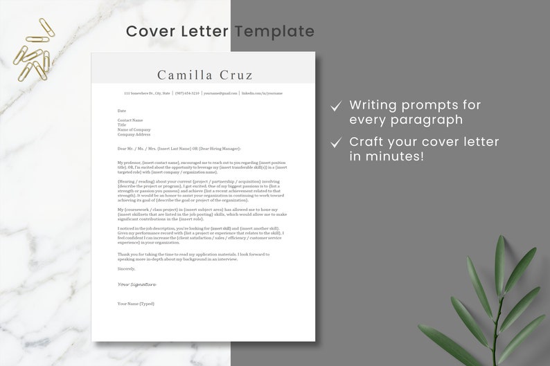 Student Resume Template College Student Resume Limited - Etsy