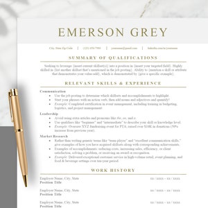 Functional Resume Template - ATS Resume Template for Microsoft Word - Cover Letter Template - Resume Template Google Docs - CV Template