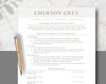 ATS Resume Template for Microsoft Word - Resume Template Google Docs - CV Template - Functional Resume Template - ATS Resume Word
