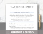 Teacher Resume Template for Word, Google Docs, Pages - Teacher Resume - Teacher Resume & Cover Letter - Resume Teacher - Education Resume