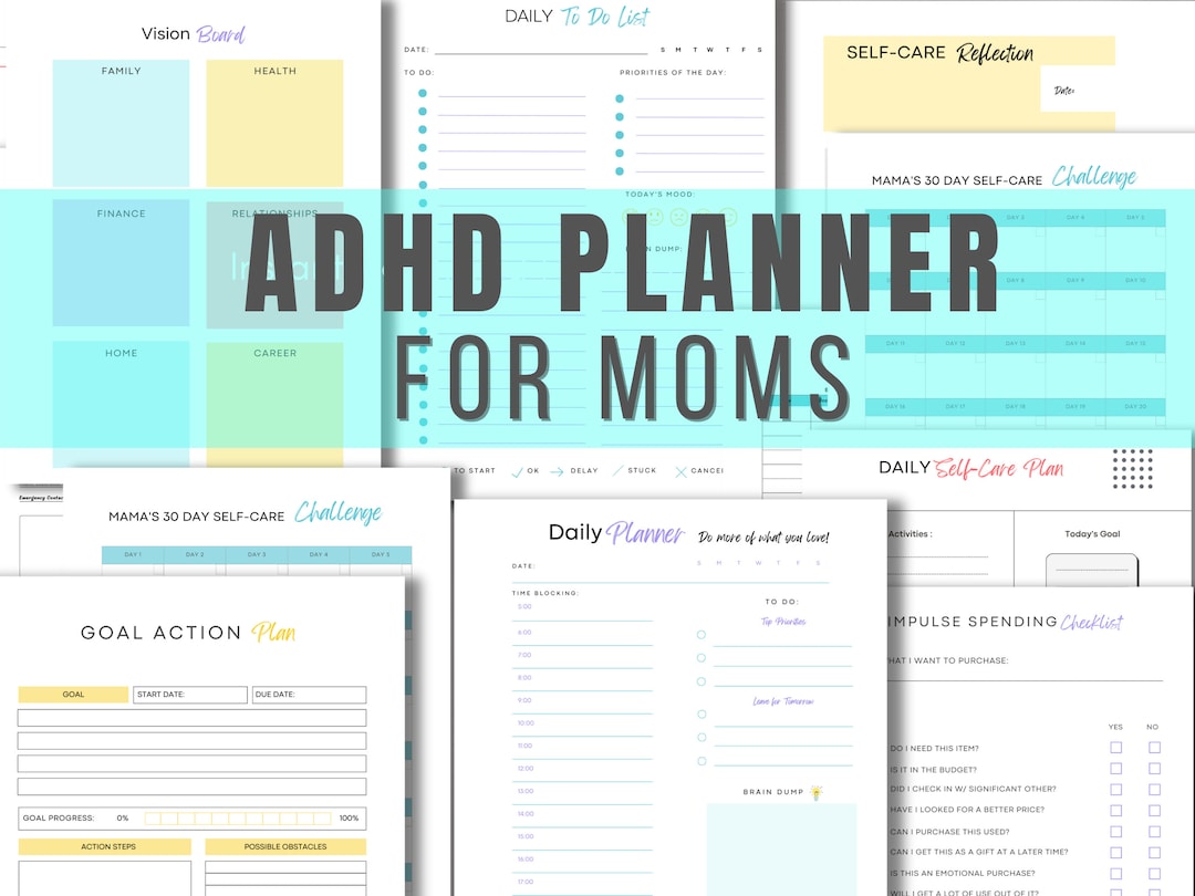 ADHD Printable Planner - ADHD Mom Planner - ADHD Planner - Household ...