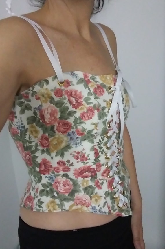 Small Penny's Floral Romance Woodland Cottage Core Corset Top 