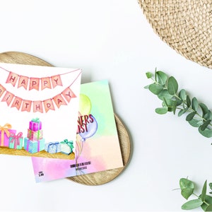 15x15 Blanko Karte - Geburtstag