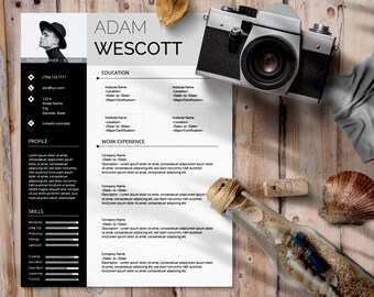 Resume Template, Cv Template with Photo, Professional Resume Template, College Resume Template, Cv Template Professional, Cv Template Word