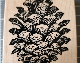 Sello de goma vintage de piña PSX: sello artesanal con detalles botánicos