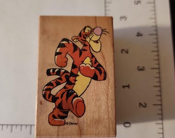 Disney Tigger Rubber Stamp • “Tigger Takes a Walk” • All Night Media 997-F02 • Vintage Winnie the Pooh Stamp • Scrapbooking & Journaling