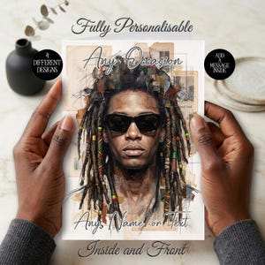 Earthstrong-kort | Earthday-vibbar | Personligt för alla tillfällen | Anpassat namn | Rastakort | Rastafari | Födelsedag | För honom
