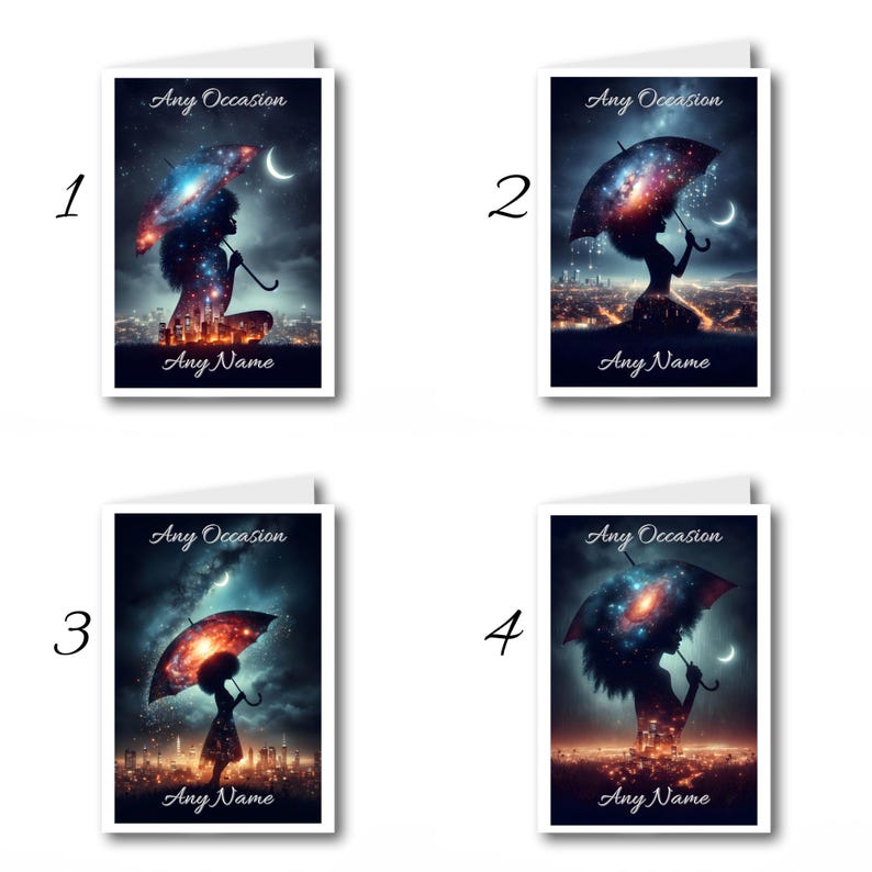 Queen, Birthday, Card, Melanin, Afro, Glamorous, Beautiful, Sister, Daughter, Friend, Celebration, Elegant, For Her, Goddess, Black, image 6