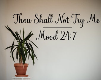 Wall Art,Decal,Large,Thou Shall Not Try Me,Vinyl Decal,Quote,Funny Quotes,Vinyl Wall Art,Vinyl Wall Sticker,