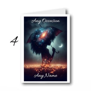 Queen, Birthday, Card, Melanin, Afro, Glamorous, Beautiful, Sister, Daughter, Friend, Celebration, Elegant, For Her, Goddess, Black, Card 4