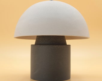 White clay modern table lamp