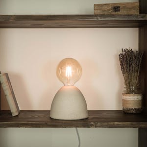 Lampe de table ronde moderne en céramique blanche