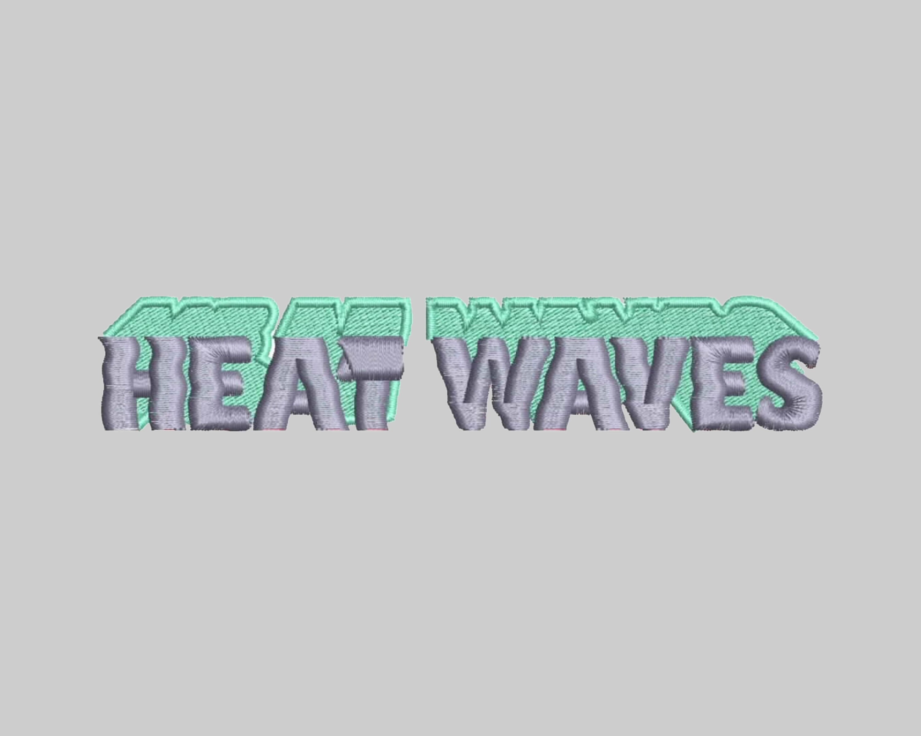 Heat waves embroidery file  etsy