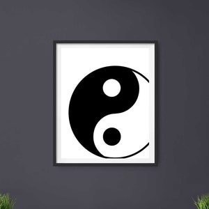Digital Download | Yin And Yang | Yin Yang Printable Wall Art | Zen Wall Art | Abstract Yin Yang | Meditation Decor | Boho Wall Art