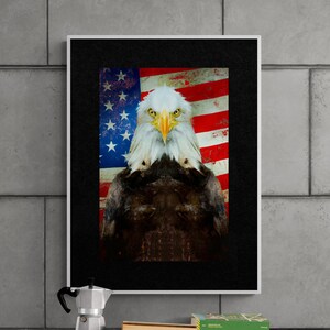 Vintage American Eagle Print: Patriotic USA Wall Art (Digital Download)