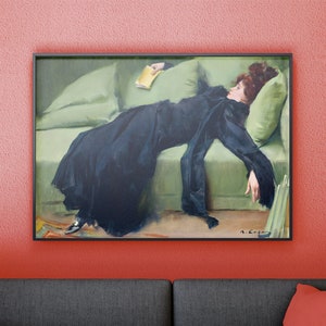 Ramon Casas Art Nouveau Print: Decadent Young Woman (Digital Download)