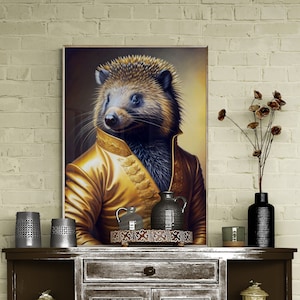 Funny Porcupine Renaissance Art Print: Snazzy Jacket (Digital Download)
