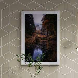 Cragside House & Iron Bridge Photography Print: Northumberland Wall Art (Digital Download)