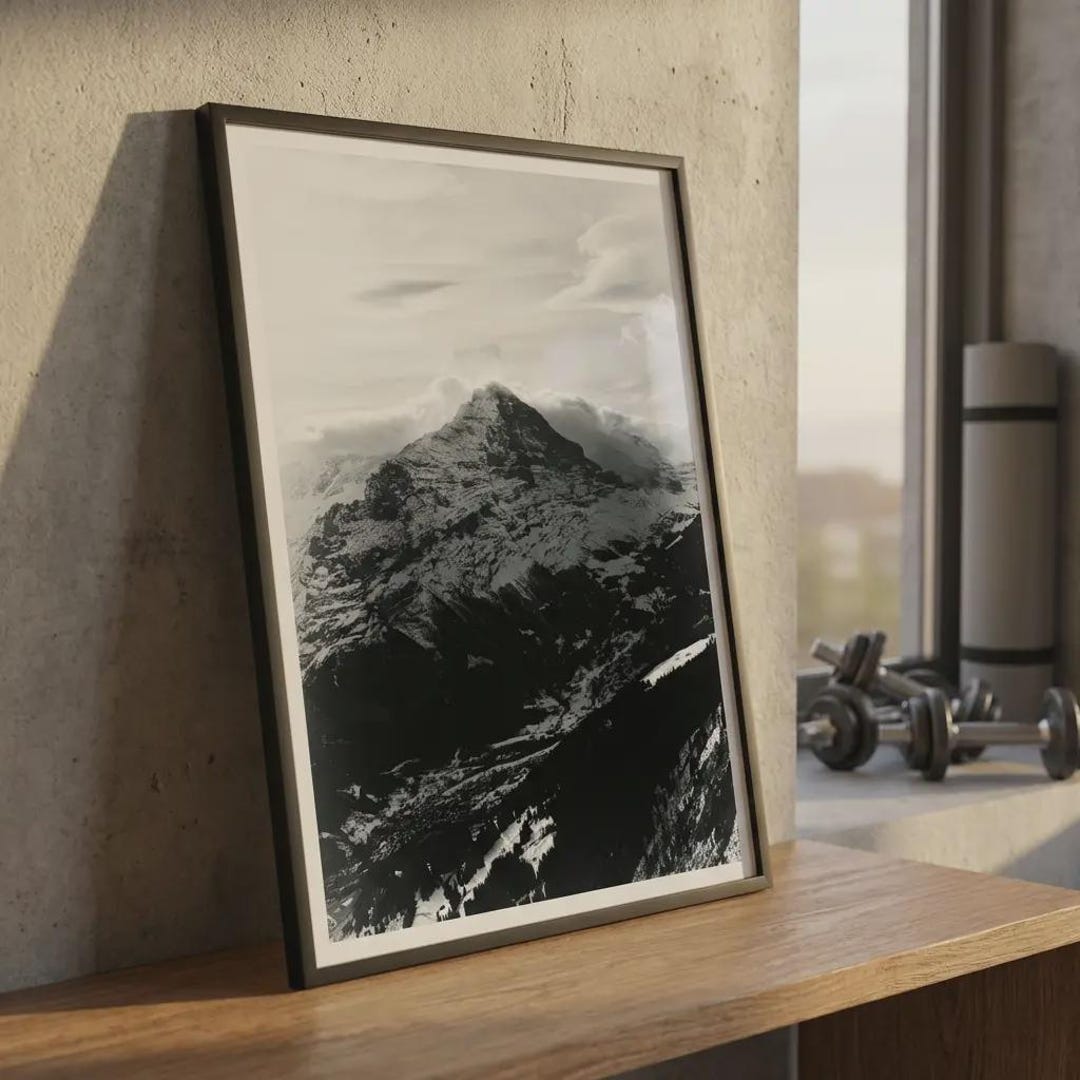 The Eiger Wall Art | Black & White Mountain Photography | A4/A3 Fine ...