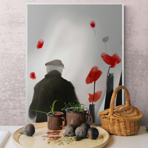 Remembrance Day Poppy Print: Veteran Art (Digital Download)