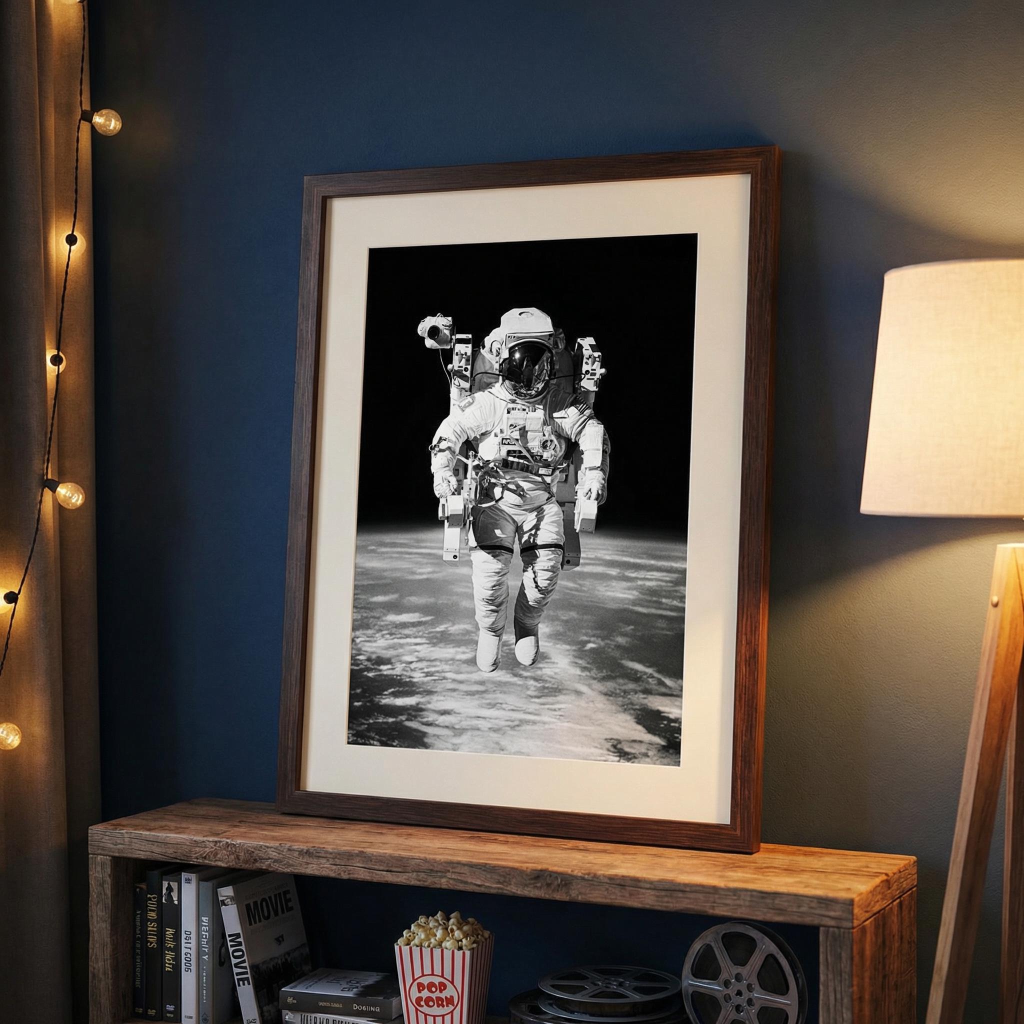 Space Wall Art | Floating Astronaut Poster | Modern Minimalist Print ...