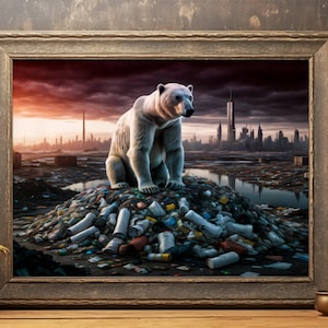 Environmental Wall Art | Environmental Activism Art Printable | Save Our Planet Printable | Nature Lovers Gifts | Polar Bear Poster