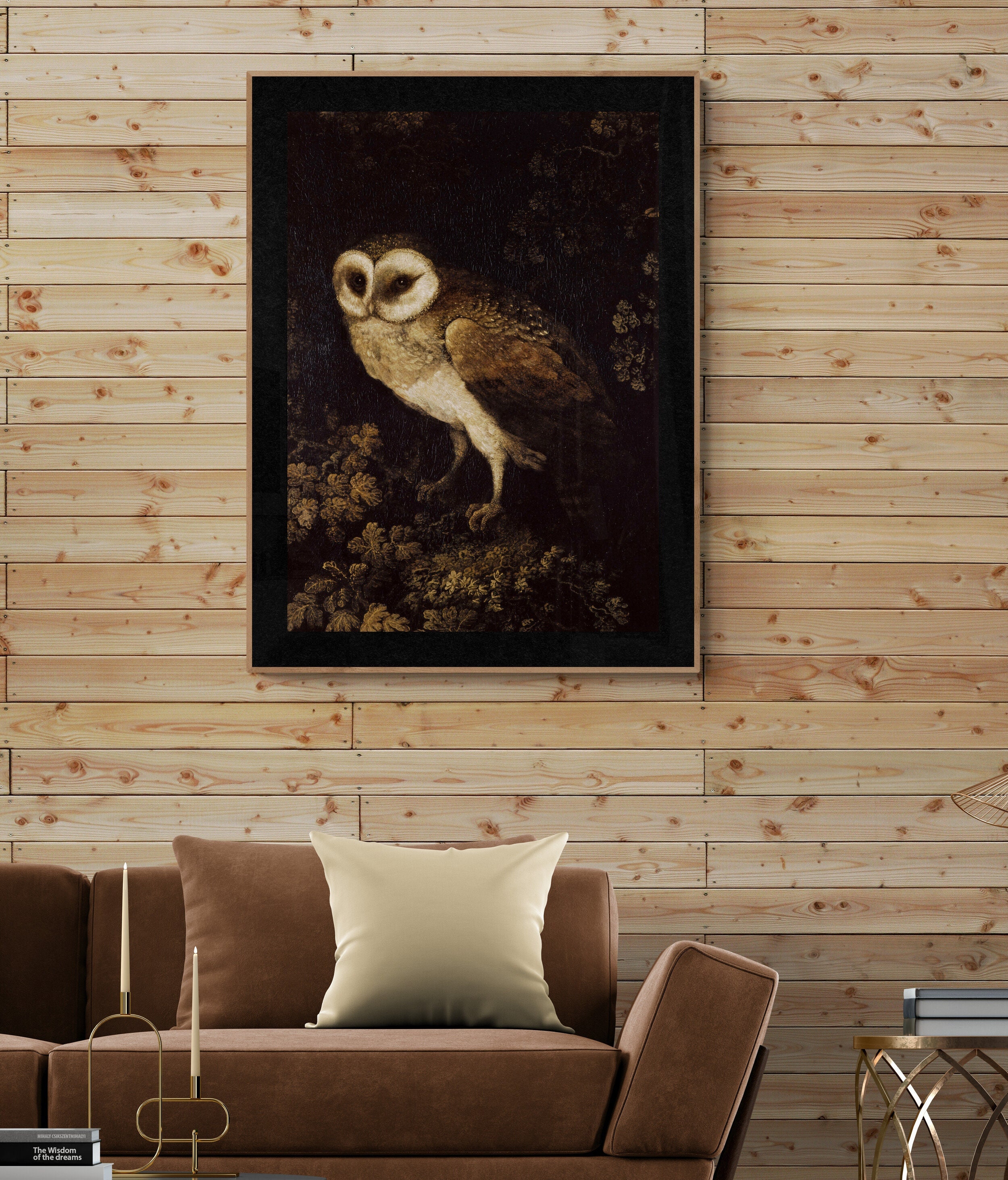 Moody Owl Art Print: Dark Academia Home Decor (Digital Download)