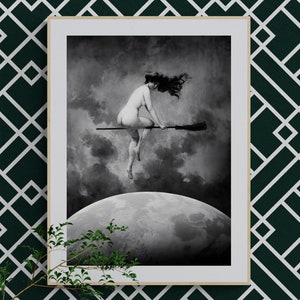 Hexe Print | Vintage druckbare Kunst | Academia Kunst | Vintage Poster | Gothic Raumdekor | Vintage Kunstdrucke | Gotische Wandkunst
