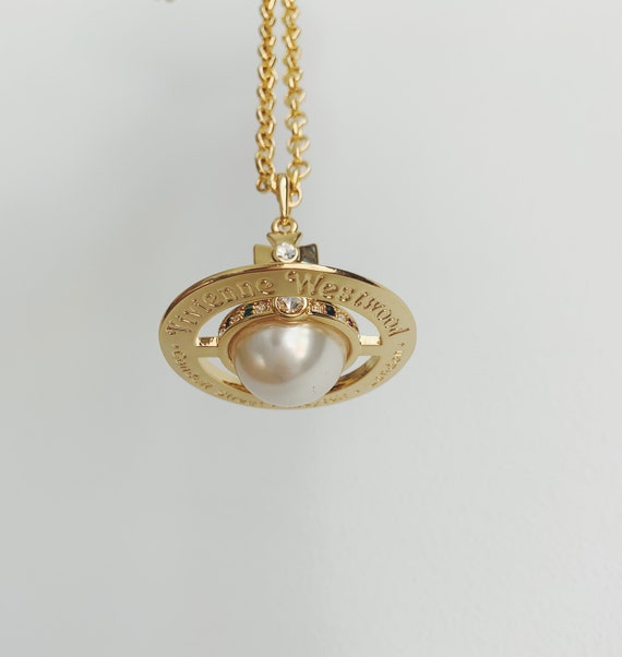 Vivienne Westwood large gold pearl 3d orb pendant… - image 2