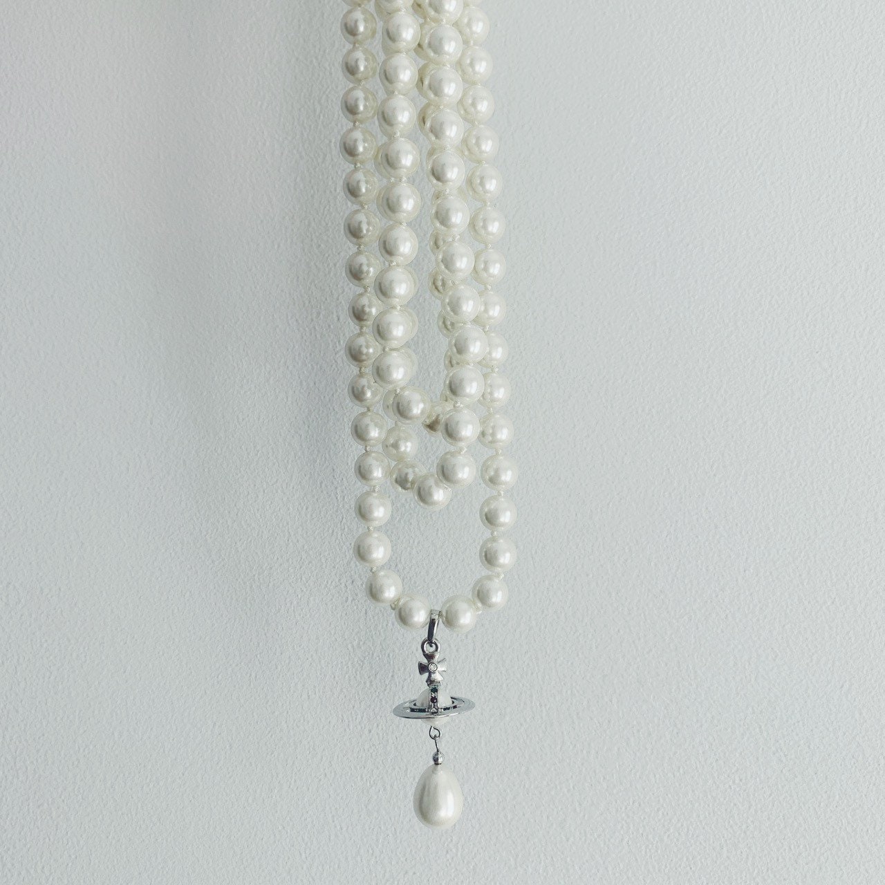 Vivienne Westwood Silber Dreireihige Perlenkette mit 3D Kugel Etsy