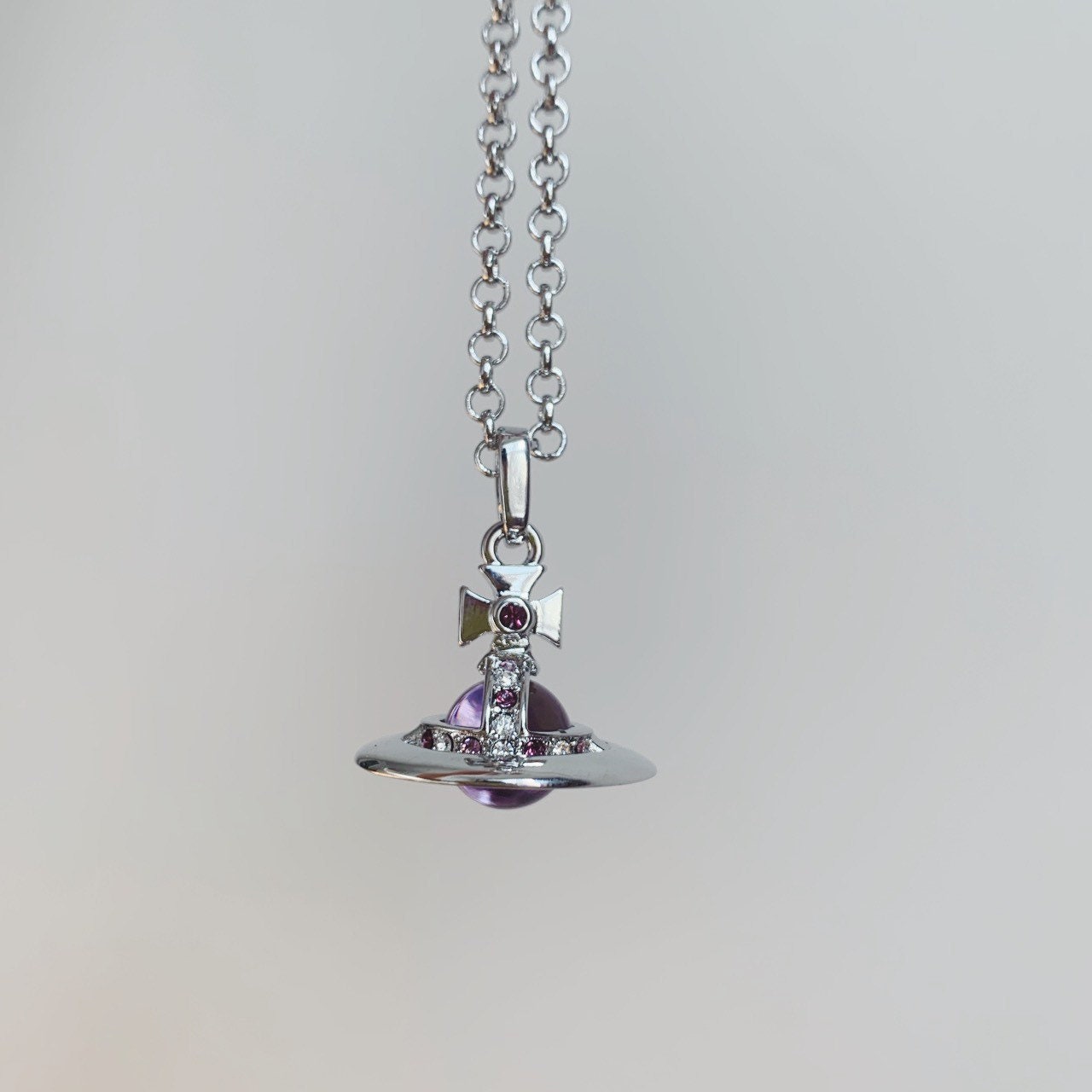 Vivienne westwood necklace purple discount