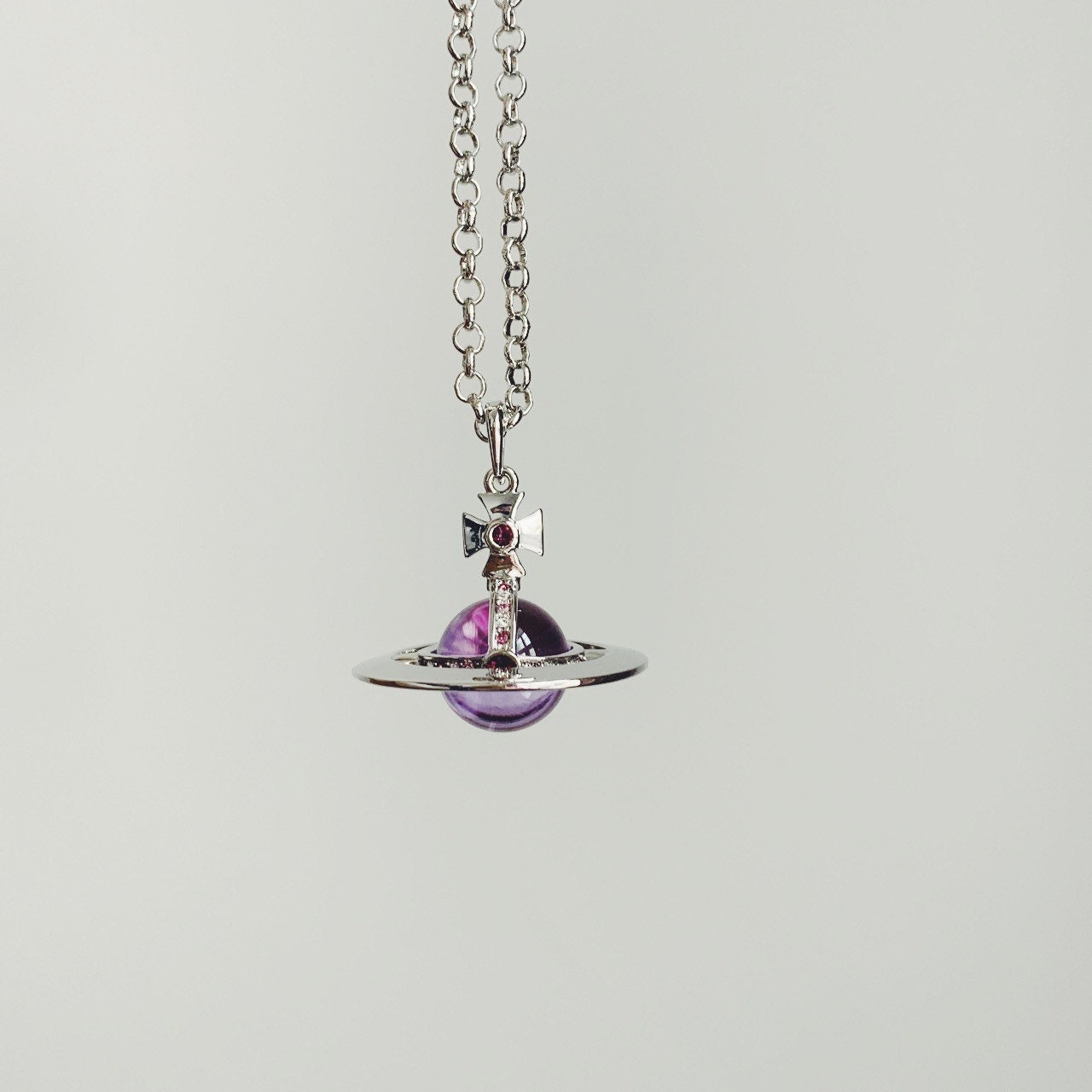 Vivienne Westwood Pink Galaxy Orb Necklace